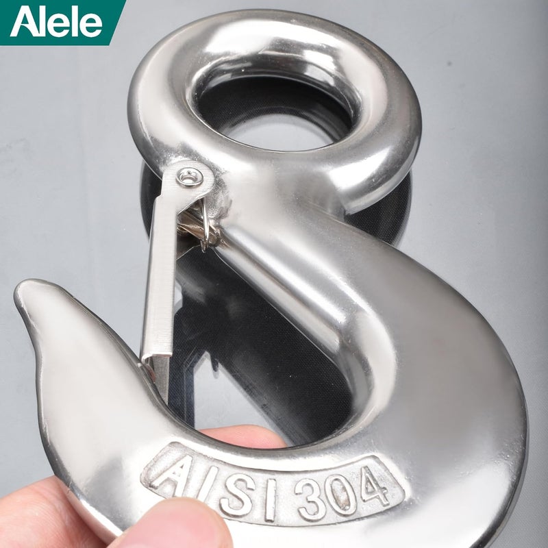 Alele Grab Hooks,2T Crane Scale,Slip Hooks,Stainless Steel Heavy Duty Lifting Hook Rigging Accessory (Grab Hooks 2000kg) - Image 3